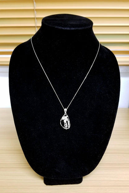 Sterling Silver Zodiac Sign DC Pendant Necklace Diamond-Cut Open Design 12 Astrology Signs