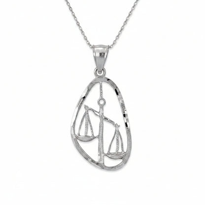 Sterling Silver Zodiac Sign DC Pendant Necklace Diamond-Cut Open Design 12 Astrology Signs