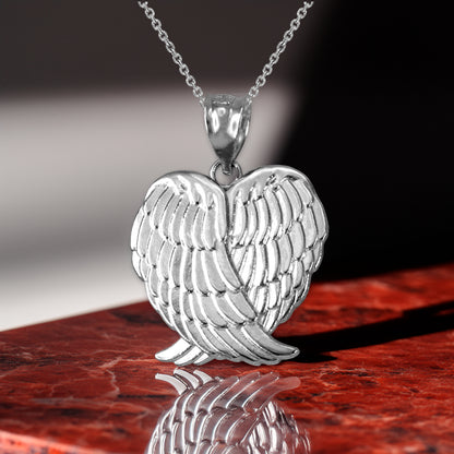 Gold Angel Wings Pendant Necklace (yellow, white, rose gold, 10k, 14k)