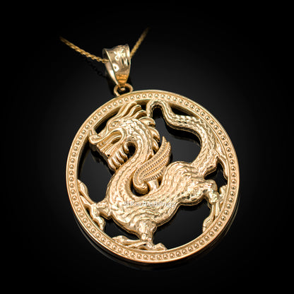 Dragon Medallion Pendant Necklace