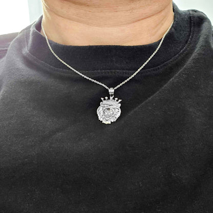 Sterling Silver Lion King DC Charm Necklace