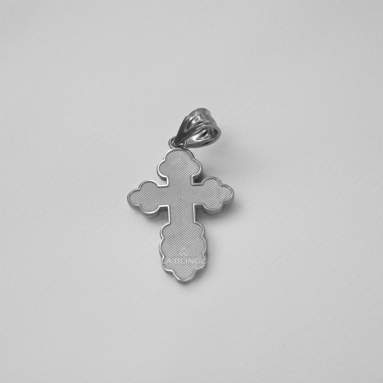 Sterling Silver Eastern Orthodox Cross Pendant Necklace
