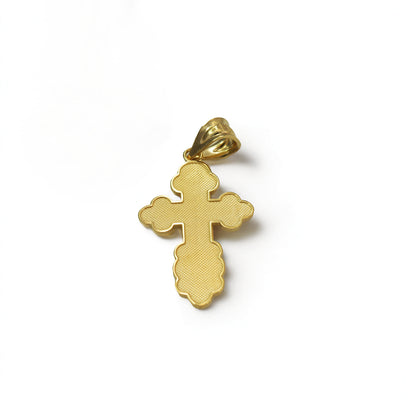 Gold Eastern Orthodox St. Olga Cross Pendant Necklace (yellow, white, rose, 2-tone gold, 10K, 14K)