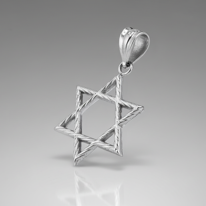 Sterling Silver Star of David Jewish Charm Necklace Karma Blingz