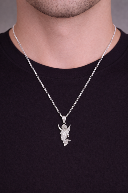 Gold Resurrection of Jesus Christ Pendant Necklace (yellow, white, rose gold, 10k, 14k)