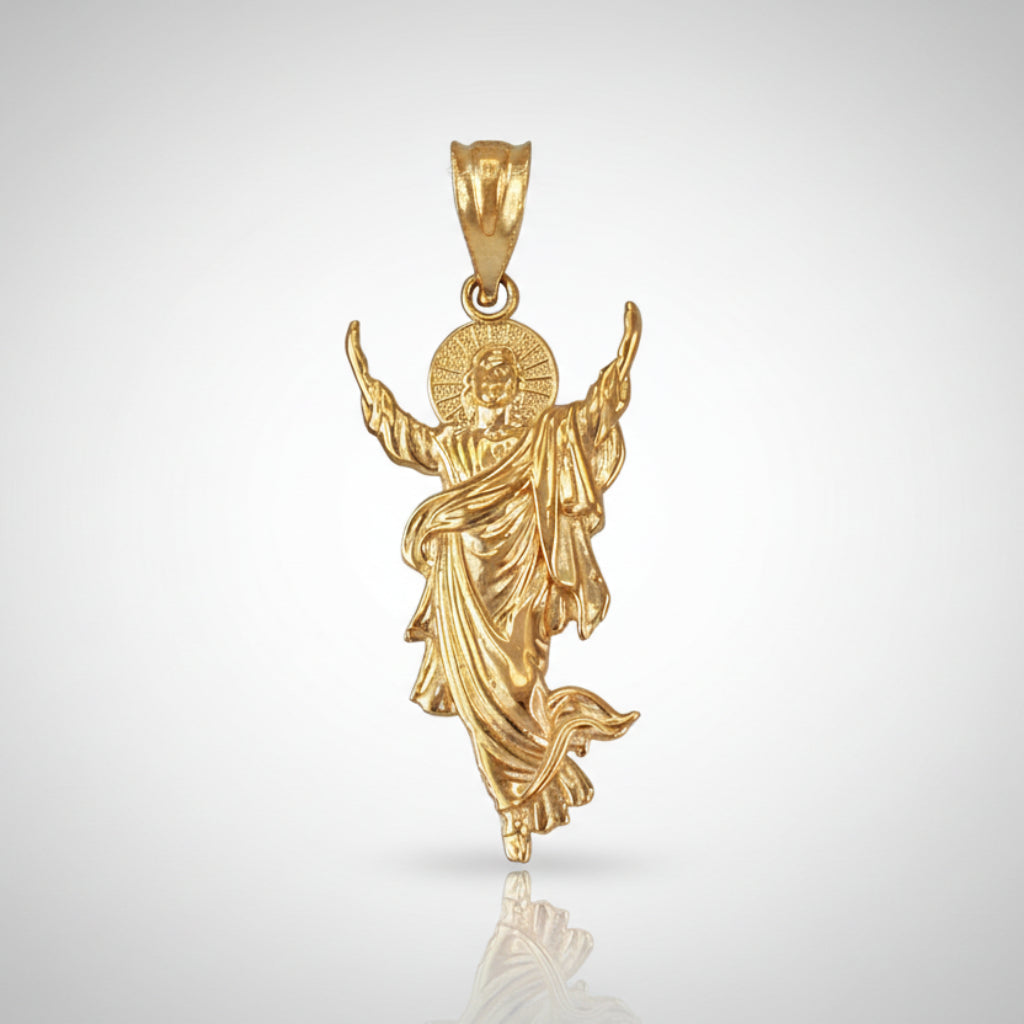 Resurrection of Jesus Christ Gold Pendant