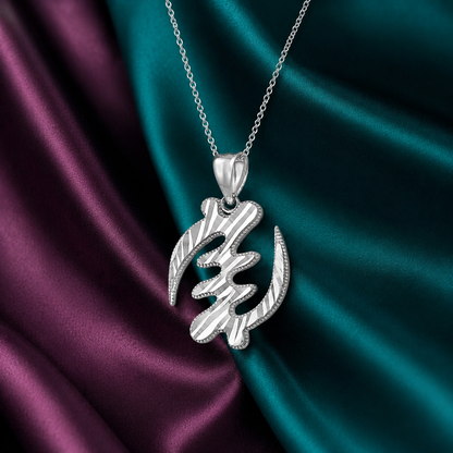 Sterling Silver African Adinkra Gye Nyame DC Pendant Necklace