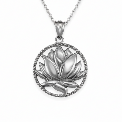 Silver Lotus Pendant