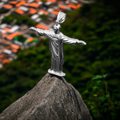 Gold Jesus Christ The Redeemer Brazil Rio Statue Pendant (14k, 10k, yellow, white, rose gold)