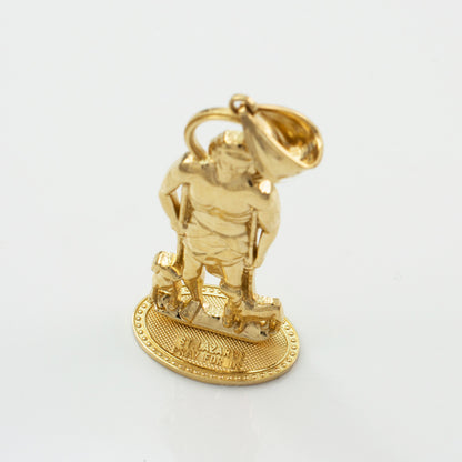 Gold St. Lazarus Statuette Pendant (yellow, white, rose gold, 10k, 14k)
