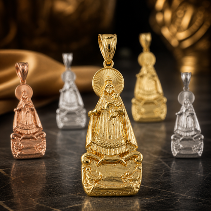 Gold Virgin De La Caridad Pendant S/L (10K/14K, yellow, white, rose gold)