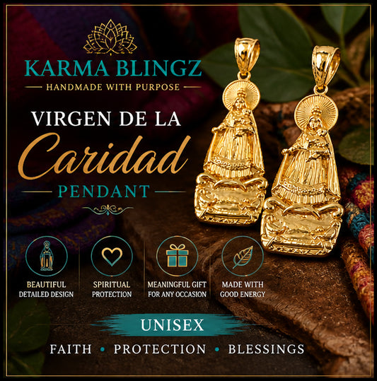 Gold Virgin De La Caridad Pendant S/L (10K/14K, yellow, white, rose gold)