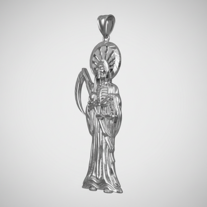 Sterling Silver Santa Muerte DC Pendant