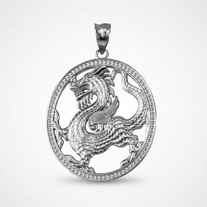 Silver dragon pendant