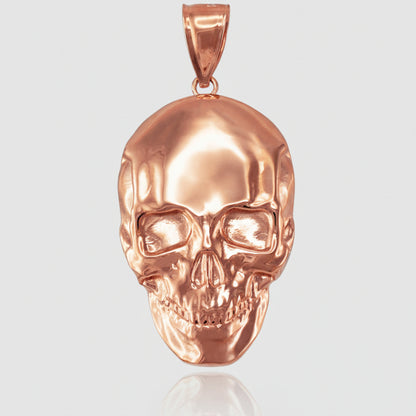 Rose gold skull pendant