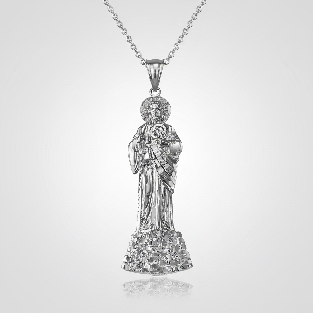 Sterling Silver Saint Jude DC Pendant Necklace