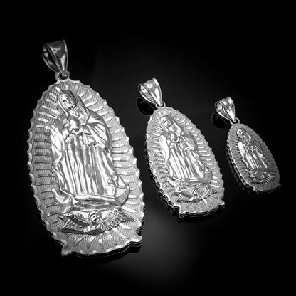 Sterling silver Our Lady of Guadalupe Virgin Mary pendant