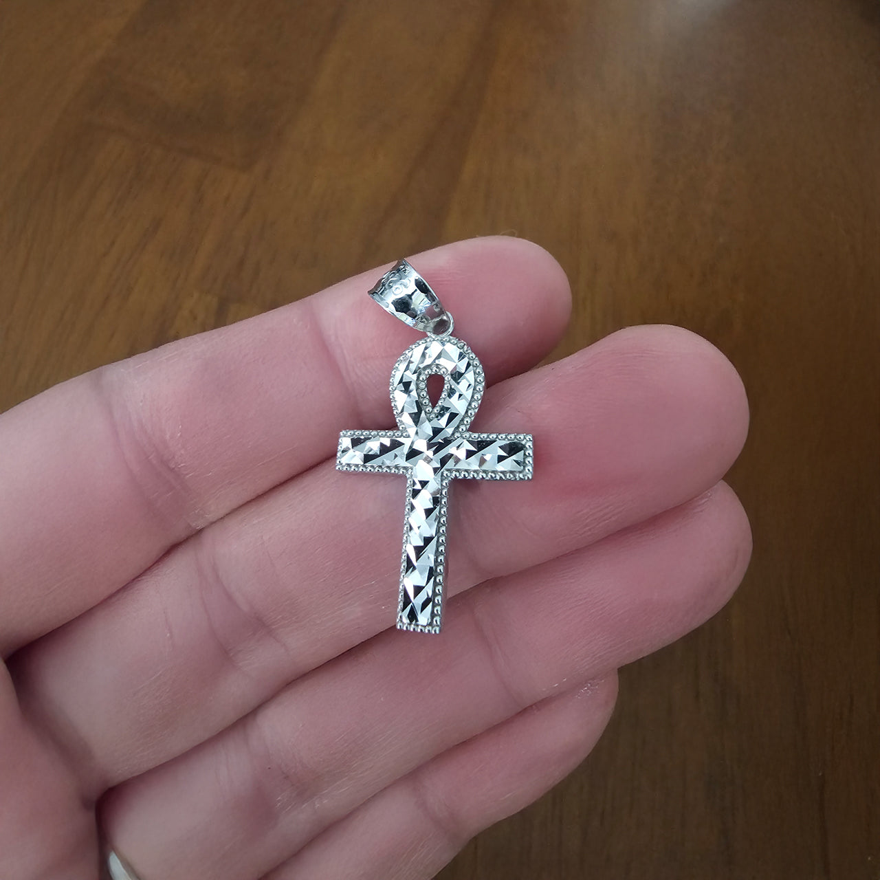 Sterling Silver Ankh Cross Pendant Necklace | Symbol of Life and Immortality