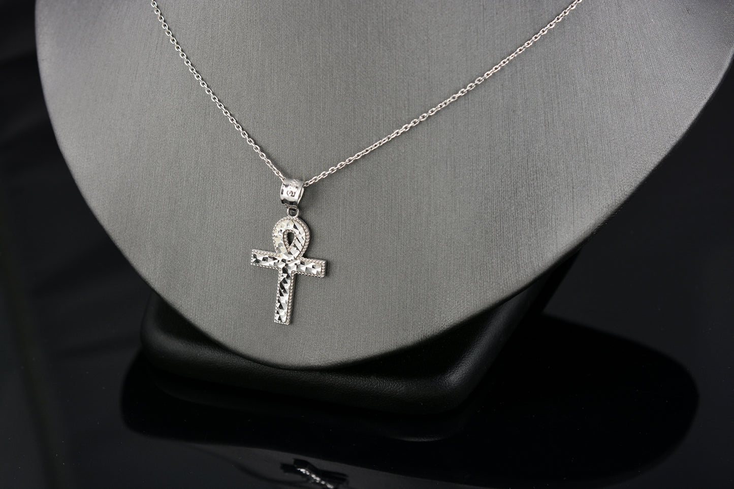 Sterling Silver Ankh Cross Pendant Necklace | Symbol of Life and Immortality