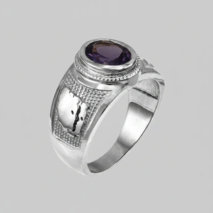 Sterling Silver Zodiac Sign Birthstone CZ Ring 12 Astrology Signs Oval Color Cubic Zirconia
