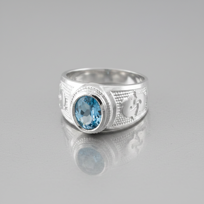 Sterling Silver Zodiac Sign Birthstone CZ Ring 12 Astrology Signs Oval Color Cubic Zirconia