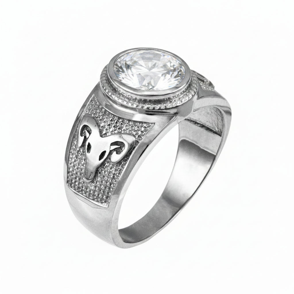 Sterling Silver Zodiac Sign Birthstone CZ Ring 12 Astrology Signs Oval Color Cubic Zirconia