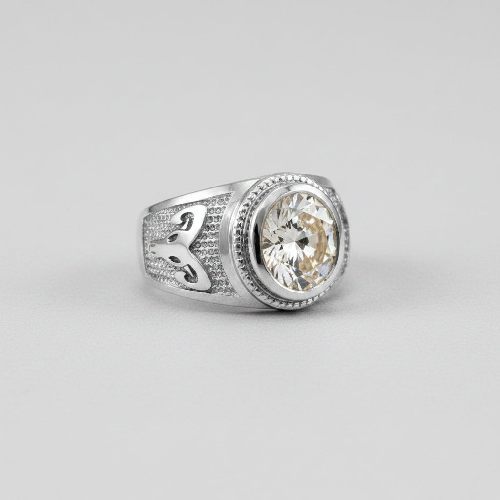 Sterling Silver Zodiac Sign Birthstone CZ Ring 12 Astrology Signs Oval Color Cubic Zirconia