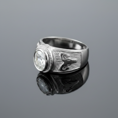 Sterling Silver Zodiac Sign Birthstone CZ Ring 12 Astrology Signs Oval Color Cubic Zirconia