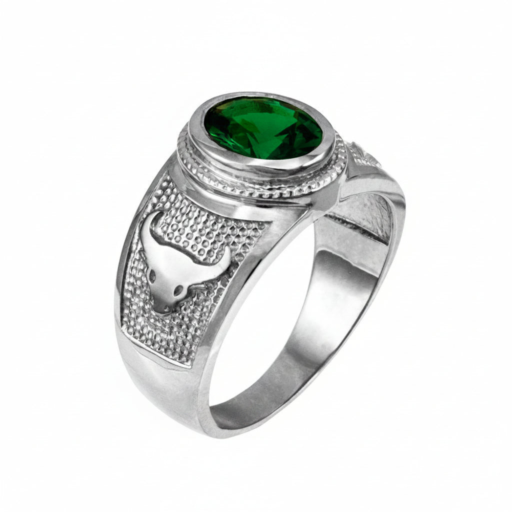 Sterling Silver Zodiac Sign Birthstone CZ Ring 12 Astrology Signs Oval Color Cubic Zirconia