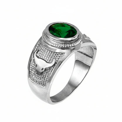 Sterling Silver Zodiac Sign Birthstone CZ Ring 12 Astrology Signs Oval Color Cubic Zirconia