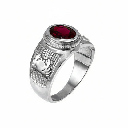 Sterling Silver Zodiac Sign Birthstone CZ Ring 12 Astrology Signs Oval Color Cubic Zirconia
