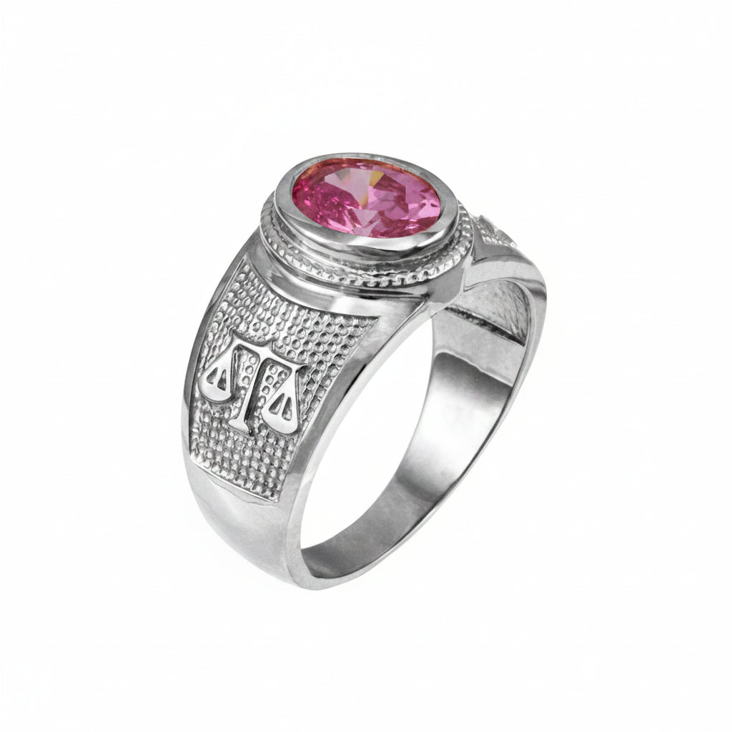 Sterling Silver Zodiac Sign Birthstone CZ Ring 12 Astrology Signs Oval Color Cubic Zirconia