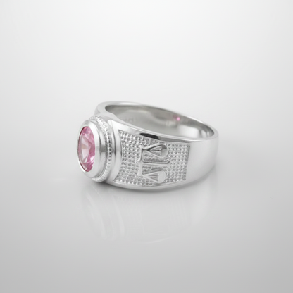 Sterling Silver Zodiac Sign Birthstone CZ Ring 12 Astrology Signs Oval Color Cubic Zirconia