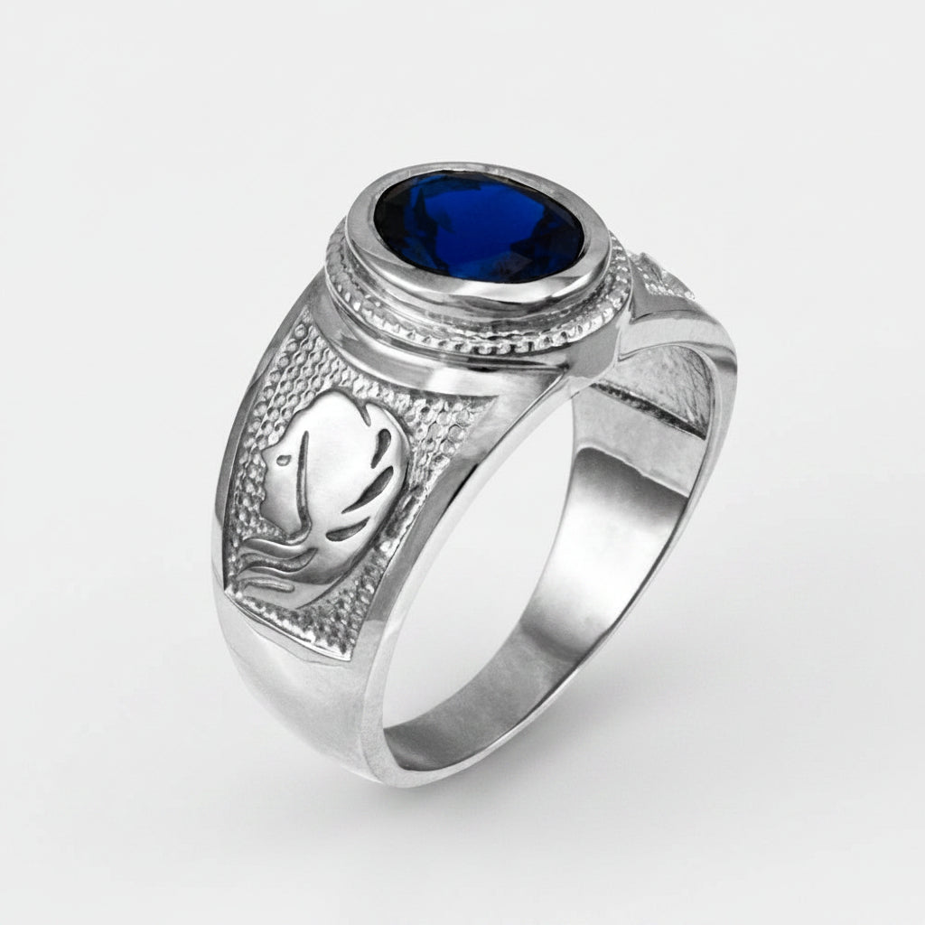Sterling Silver Zodiac Sign Birthstone CZ Ring 12 Astrology Signs Oval Color Cubic Zirconia