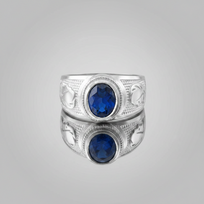 Sterling Silver Zodiac Sign Birthstone CZ Ring 12 Astrology Signs Oval Color Cubic Zirconia