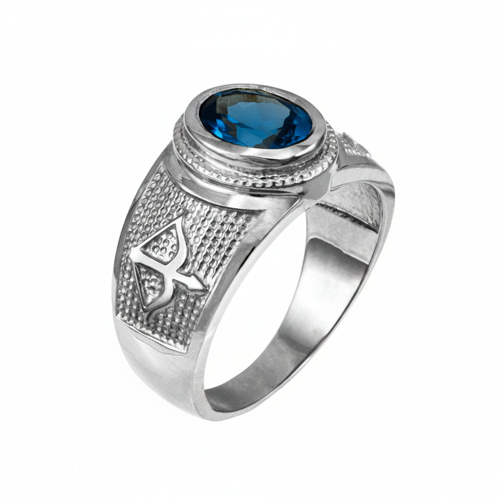 Sterling Silver Zodiac Sign Birthstone CZ Ring 12 Astrology Signs Oval Color Cubic Zirconia