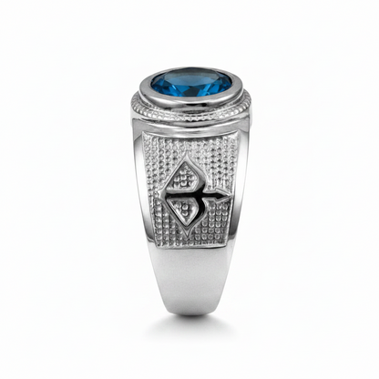 Sterling Silver Zodiac Sign Birthstone CZ Ring 12 Astrology Signs Oval Color Cubic Zirconia