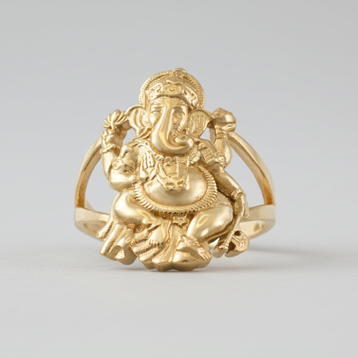 Gold Elephant God Hindu Ganpati Ganesha Ring