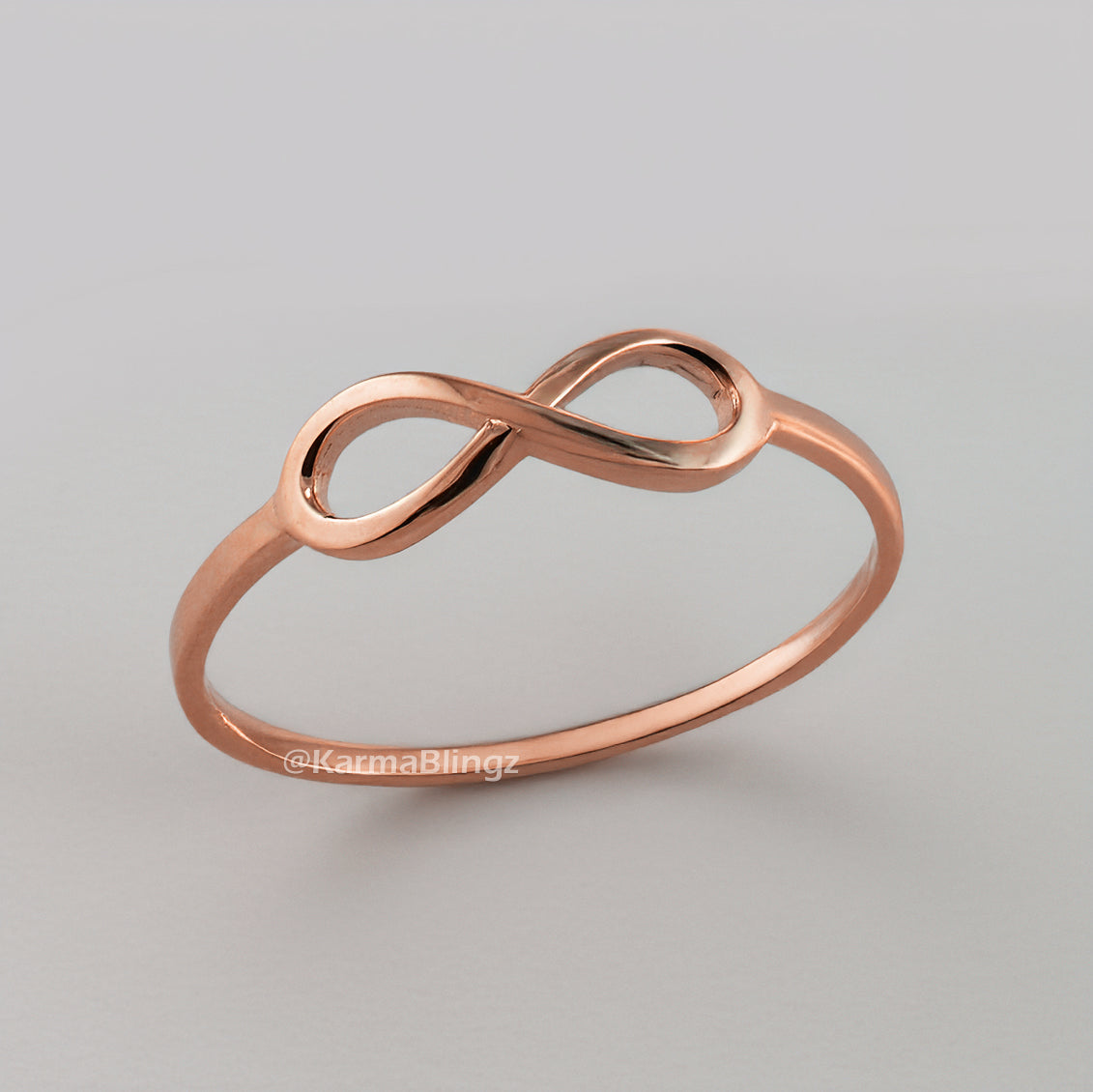 Elegant Gold Infinity Ring for Women Minimalist Chic Look in 10K or 14K Gold