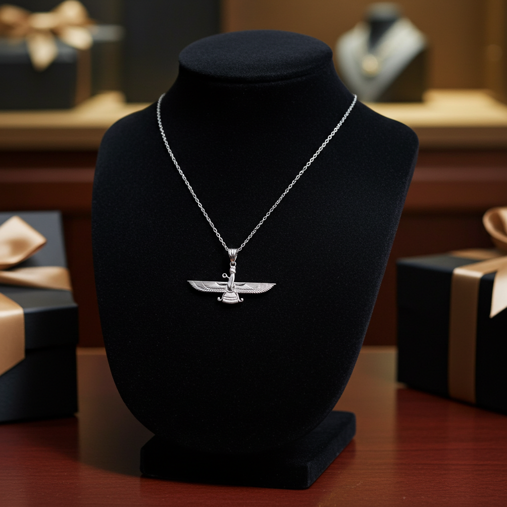 Sterling Silver Farvahar Womens Pendant Necklace