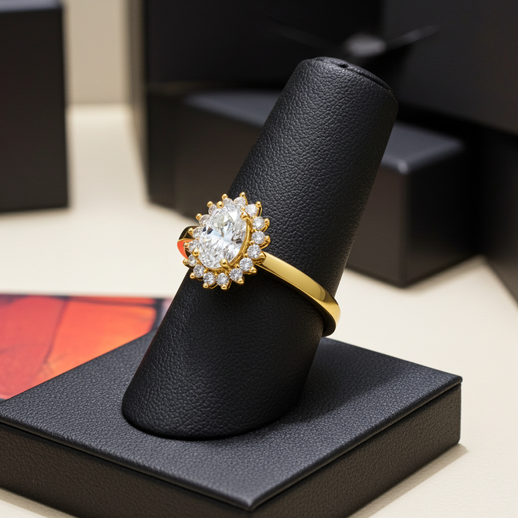 Elegant Yellow Gold Birthstone CZ Engagement Promise Ring, 10K 14K, All Birthstones