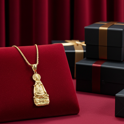 Gold Virgin De La Caridad Pendant S/L (10K/14K, yellow, white, rose gold)