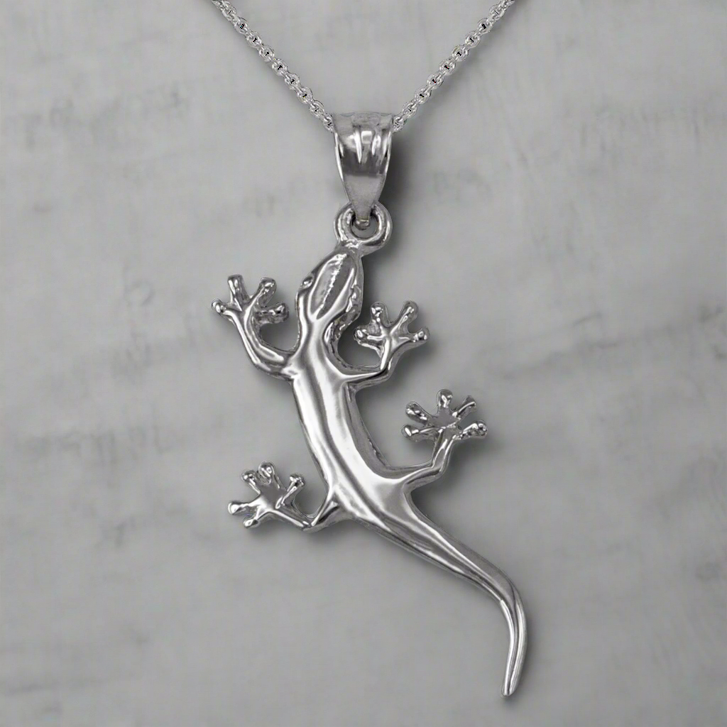 silver lizard necklace