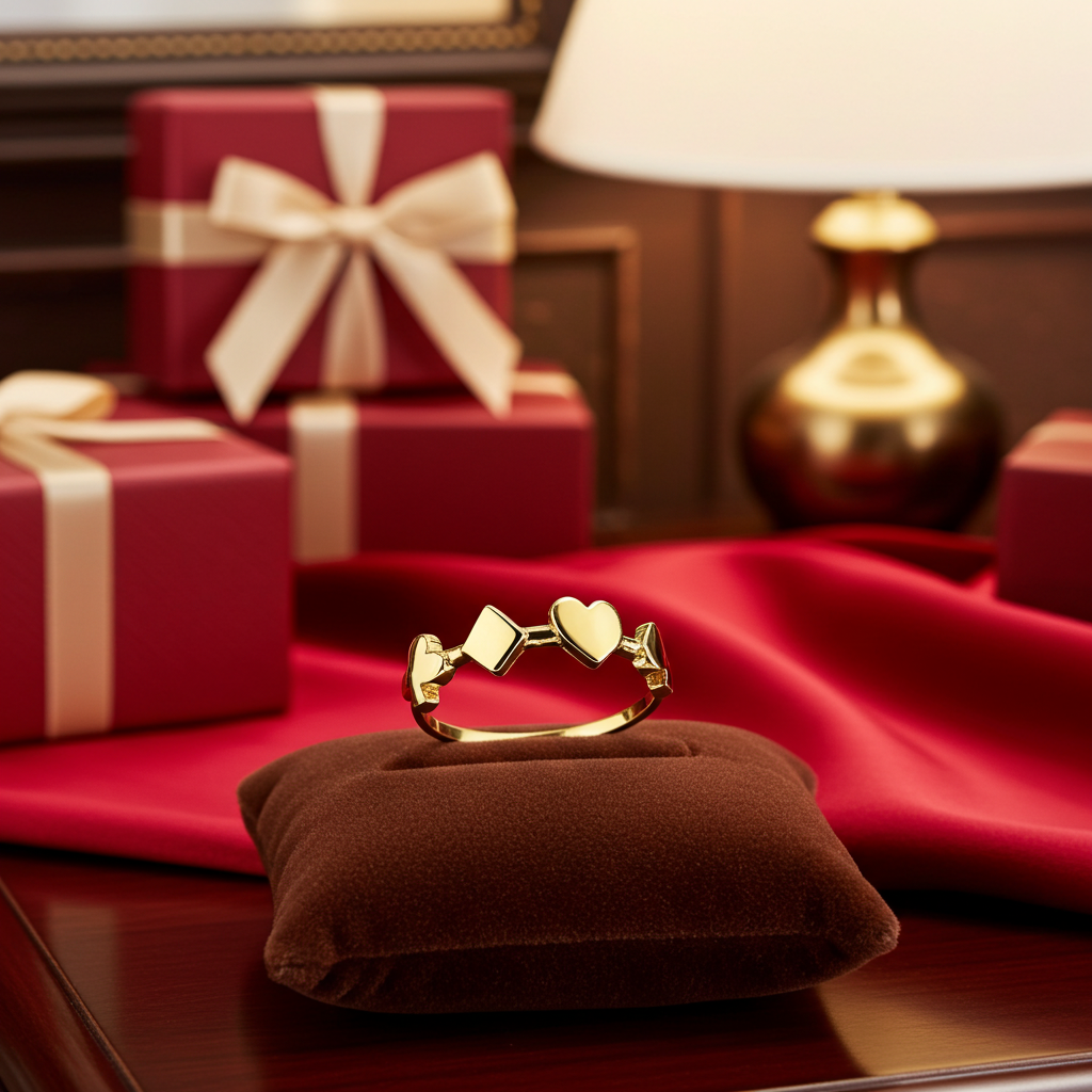 Gold Casino Poker Cards Ring Women Dainty Stackable Polished 10k/14k, Yellow, White