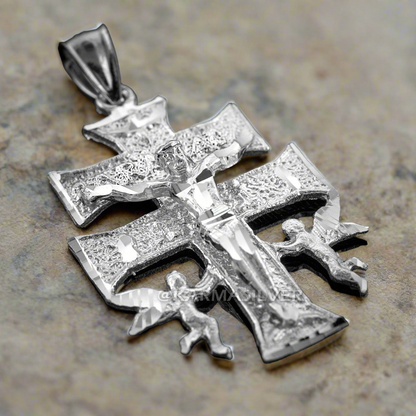 925 Sterling Silver Caravaca Crucifix Cross Pendant