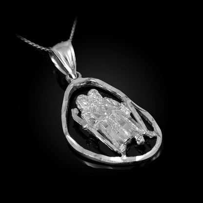 Sterling Silver Gemini Zodiac Sign DC Pendant Necklace | Karma Blingz
