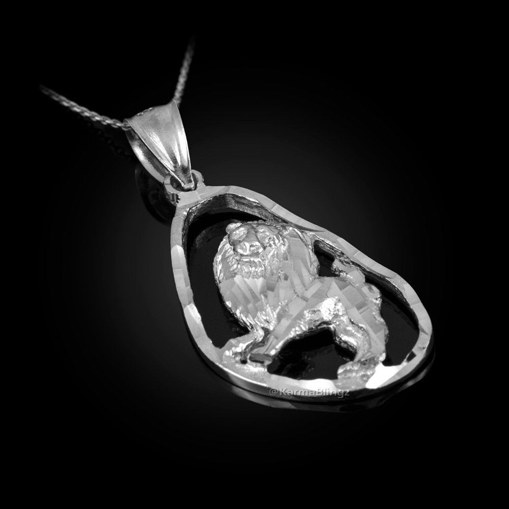 Sterling Silver Leo Zodiac Sign DC Pendant Necklace | Karma Blingz