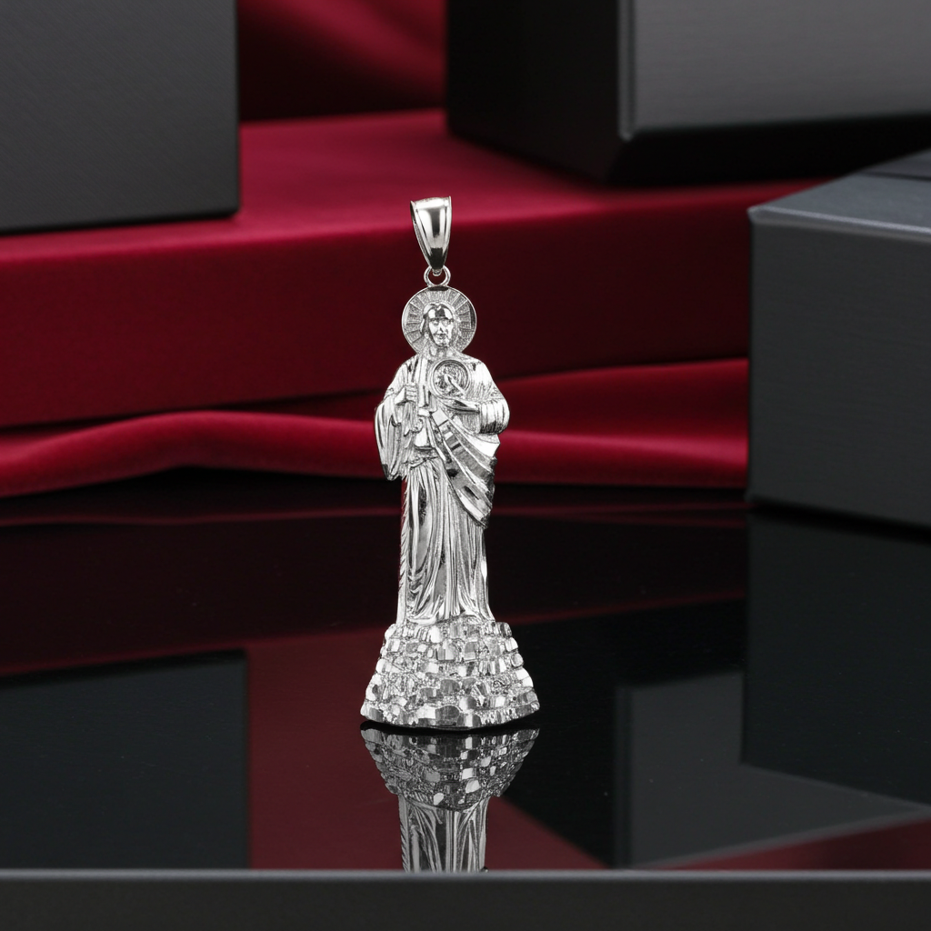 Sterling Silver Saint Jude DC Charm Pendant (Small, Medium, Large)