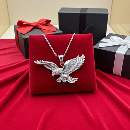 Gold Flying Eagle Pendant (10K, 14K, yellow, white gold)