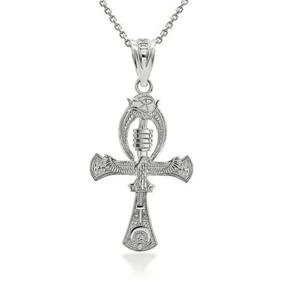Gold Egyptian Symbols Ankh, Pilar Djed, Eye Of Ra Charm Necklace Karma Blingz